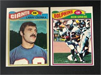 1977 Topps Larry Csonka & Bob Griese Cards