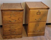 L - LOT OF 2 WOODEN FILE CABINETS (K53)