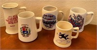 L - LOT OF 5 COLLECTIBLE MUGS (L305)