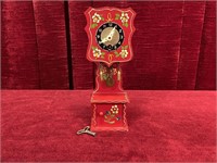 1950s Germany 7.75" Mini Grandfather Clock - Works