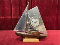 1950s Smith Sectric GB Sailboat Mantel Clock-Works