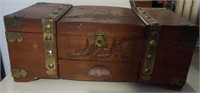 L - WOODEN JEWELRY BOX 16"L (D24)