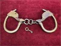 c, 1865 Tower Prison Handcuff w/ Orig Key -Working