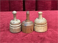 3 Small Antique Butter Presses
