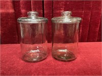 2 1930s 5"dia Wrigley's Spearmint Gum Store Jars