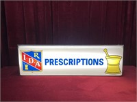 1960s IDA Prescriptions Sign - Note