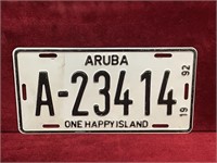 1992 Aruba License Plate