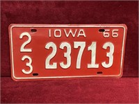 1966 Iowa License Plate