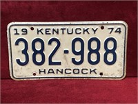 1974 Kentucky License Plate