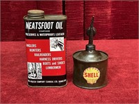Neatsfoot Oil 8oz Can & Vintage Oiler