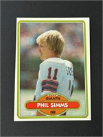 1981 Topps Phil Simms Rookie Card