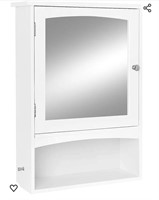 ($110) VASAGLE Mirror Cabinet, Bathr