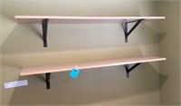 2 Wood Shelves With Brackets