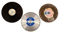 (2) 14" Wet / Dry Diamond Blade concrete wheels -