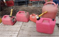 5 Plastic Gas Cans