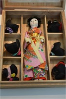 1960s Katsuraningyo Japanese Doll with 6 Wigs Orig