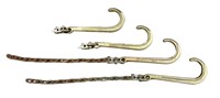Lot of 4 Forged J-Hooks for G7 5/16" or G4 3/8"