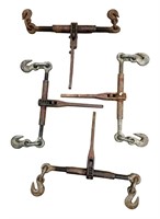 4 assorted ratcheting chain binders