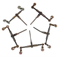 5 assorted ratcheting chain binders
