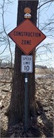 Construction Zone Speed Limit 10 signs with