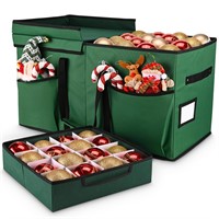 Kesfitt Christmas Ornament Storage Box with 8 Tray