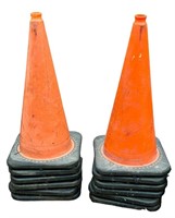 12 Safety / Traffic cones 28 inches tall showing