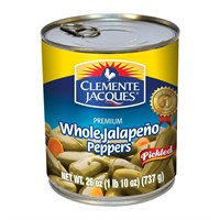 12-Pack Clemente Jacques Whole Jalapeño Peppers