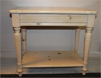 Side table with pull out tray, some nicks &