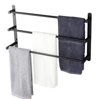 KOKOSIRI Bath Towel Bars Matte Black Bathroom 3-Ti