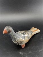 South American pottery bird repaired 10" long