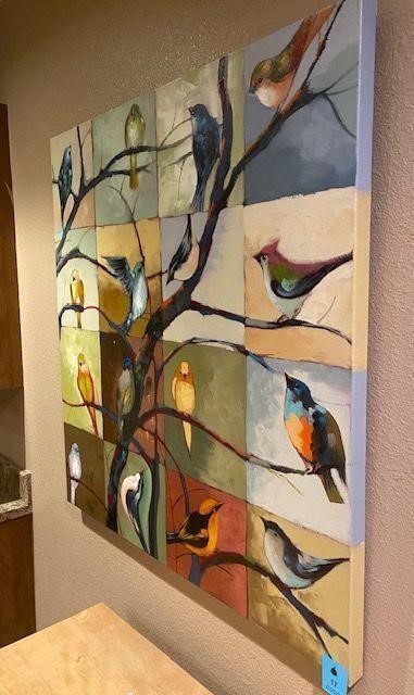 Canvas of Birds Vibrant colors