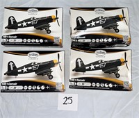 4 Testors 1/72 Corsair Plastic Airplane Model Kit