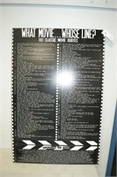 24" x 36" Classic Movie Quotes Print on Board