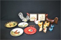 Lot Various Chicken Decos & Table Pieces