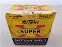 Vintage Western Super X Shotgun Shells & Box