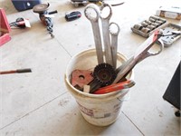 Bucket of Large Wrench Tools