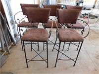 5 Metal Barstool Chairs