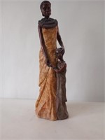 African Statue Mother & Child Cast Resin