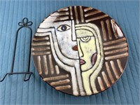 LINON MODERN ART WALL PLATE W/ HOLDER