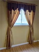 2 Sets Of Curtains With Rods