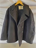 Vintage Navy Pea Coat Size 52