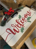 LED Christmas Welcome Door Sign