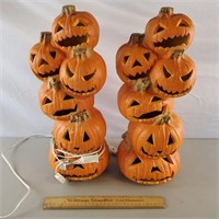 1993 Lighted Halloween Jack O Lanterns