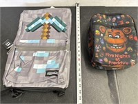 New Mine Craft backpack and Freddy lunchbox