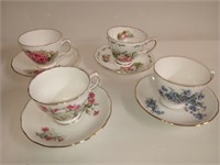 Royal Vale Cups & Saucers (4)