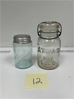 Atlas EZ Seal & Ball Light Aqua Mason Jars