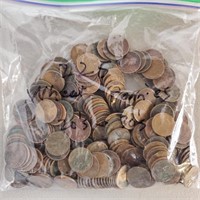 225ct Wheat Pennies 1920's & 30's