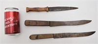 3 couteaux antiques