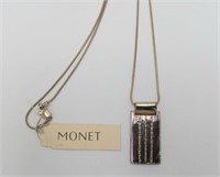 Silver & Gold Tone Monet Necklace