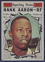 1960 Topps High #577 Hank Aaron Milwaukee Braves